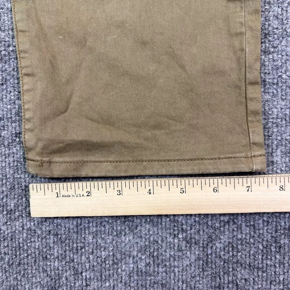 Flint And Tinder Pants Mens 36x34 Brown Stretch Denim Chino Tapered Leg Casual